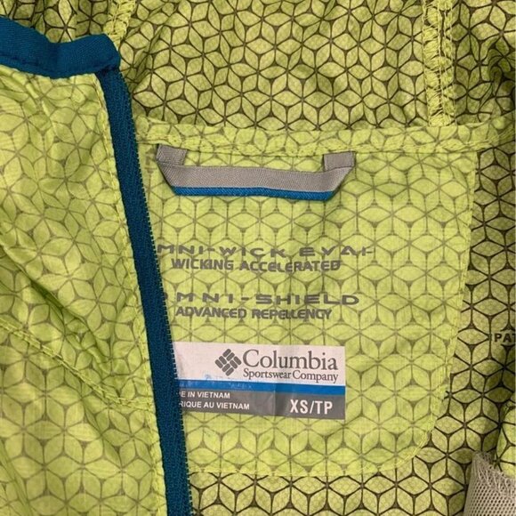 columbia omni wick evap wicking accelerated shell. Size XS. Neon green/yellow. - Picture 3 of 9